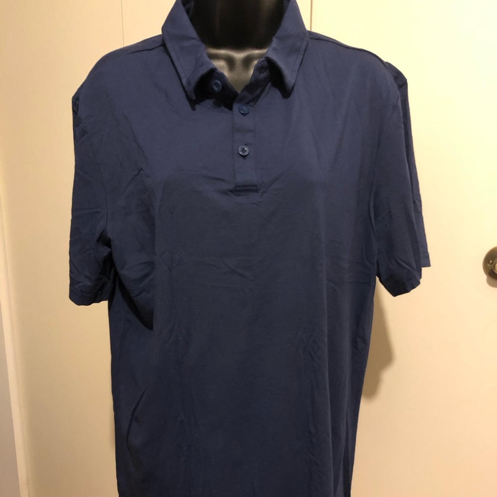 Men's Navy Blue Bamboo Polo Shirt